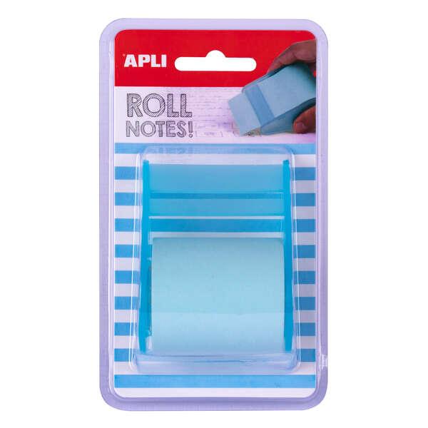 Rotolo dispenser per foglietti adesivi Apli 50 mm x 8 m - Facile da usare - Adesivo di qualit - Design ergonomico - Blu pastel