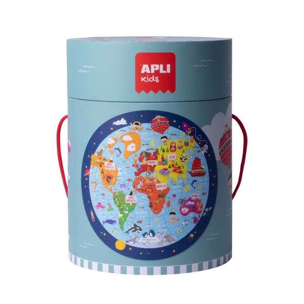 Puzzle con mappa del mondo applicabile - dimensione 50 cm - 48 pezzi - spessore 2 mm