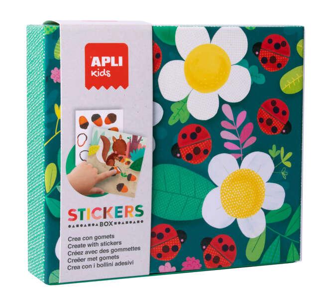 Apli Kids Gomet Games Meriquita - 8 fogli illustrati da 200 g - 8 gomet fogli geometrici mobili - alto valore educativo - buste