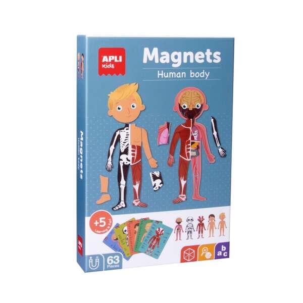 APPI Gioco Magnetico del Corpo Umano - 1 Scenario Magnetico 28 x 18 cm - 63 nebbie con parte della quota umana