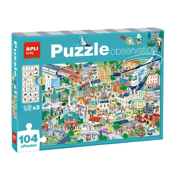 Puzzle applicativo di Observation City - 104 pezzi da 5x5 cm - Include poster e 3 gambe - Facile da maneggiare - Dimensioni 2 m