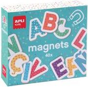 agipa Jeu de magnets "ABC lettres" 40 magneti magneti lettere in legno poli aux couleurs varies adattati - 1 pezzo (18884)