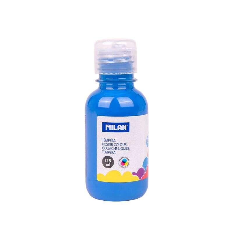 Bottiglia di milano di tempera - 125 ml - tappo da dosaggio - asciugatura veloce - miscelabile - colore ciano