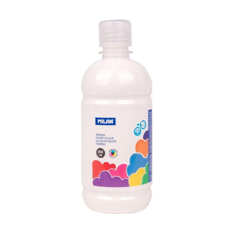 Bottiglia di milano di tempera - 500 ml - spina da dosaggio - asciugatura rapida - miscelabile - colore bianco