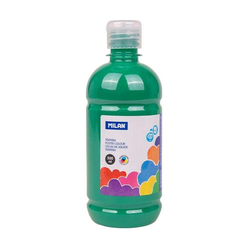 Bottiglia di milano di tempera - 500 ml - tappo da dosaggio - asciugatura rapida - miscelabile - colore verde scuro