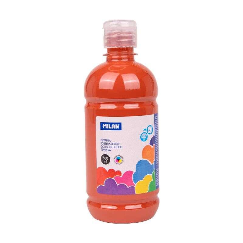 Bottiglia di tempera milano - 500 ml - spina da dosaggio - asciugatura rapida - miscelabile - colore marrone