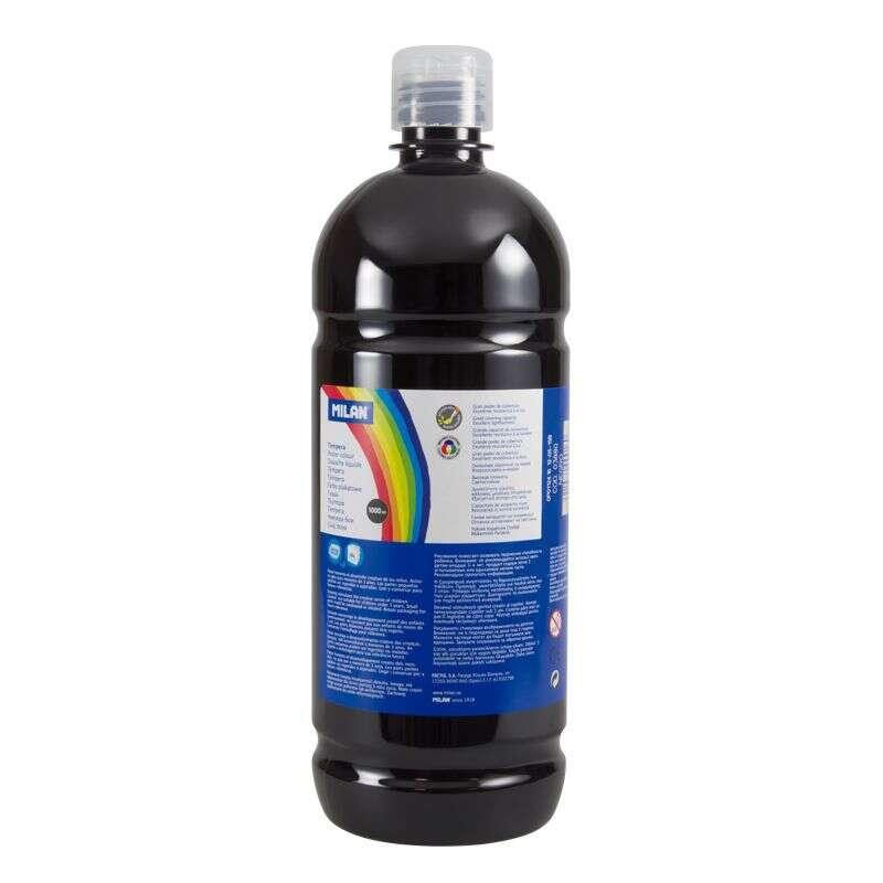 Bottiglia di milano di tempera - 1000 ml - spina da dosaggio - asciugatura rapida - miscelabile - colore nero