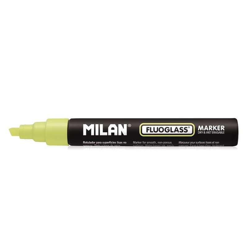 Superficie liscia per fluoglass Milano - Spolta smussata - Storm da 2 - 4 mm - Easy cancella - colore giallo