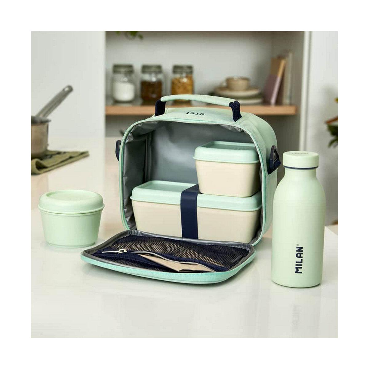 Porta Pranzo Quadrato con Coperchio Milan 330 ml