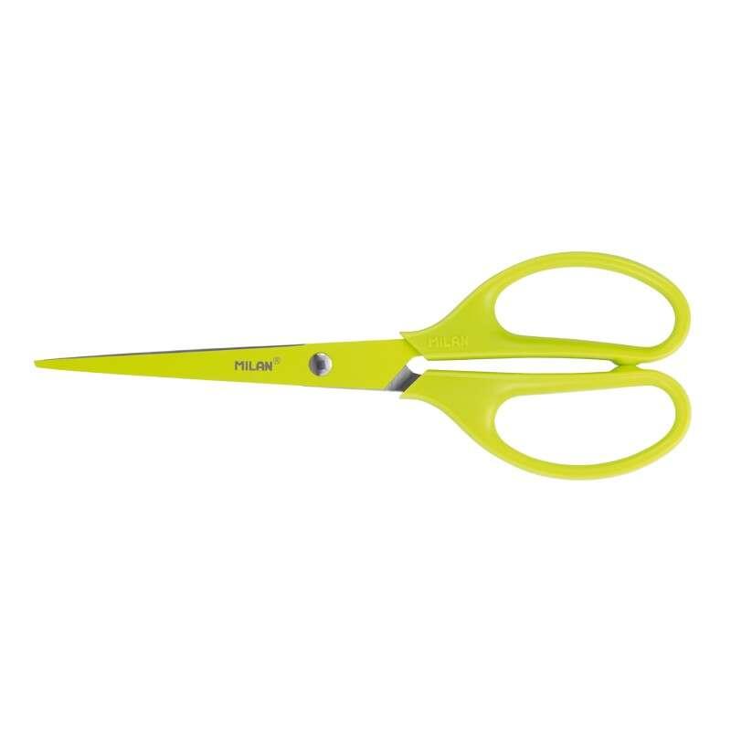 Scissori per ufficio di acido Milano con lama in acciaio inossidabile - manico in plastica simmetrica - lunghezza 17 cm - color