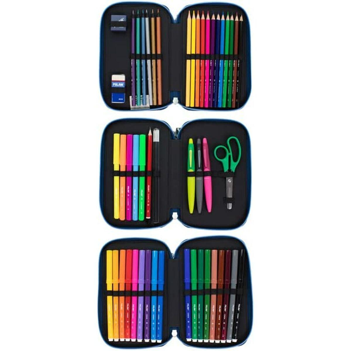 Plumier Triplo Milan The Fun Multicolore 19,5 x 13 x 7,5 cm