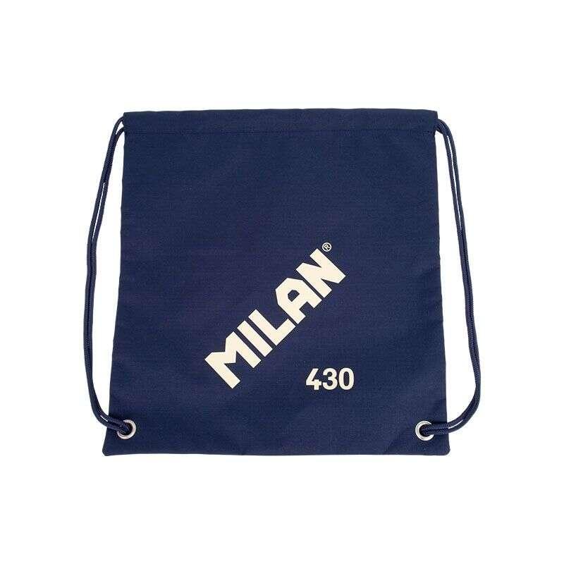 Borsa/Zaino grande con tracolla serie Milan 1918 - Tessuto 'ripstop' leggero e resistente - Misure 34x42x07 cm - Colore Blu Scu
