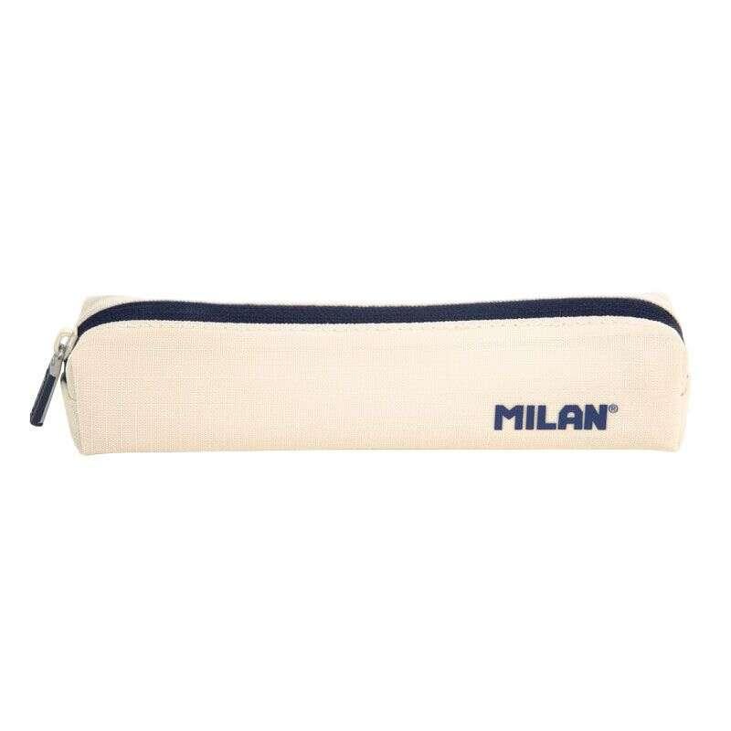 MILAN SERIE 1918 Mini Redondo Case - tessuto resistente a Rasgaduras - Misure 20.5x4.5x5cm - Colore beige