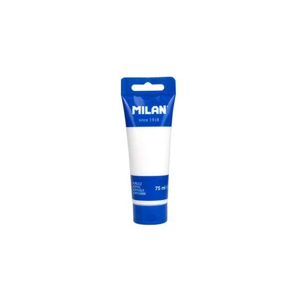 Tubo di vernice acrilica Milan da 75 ml - Pigmenti di alta qualit - Miscelabile - Colore bianco