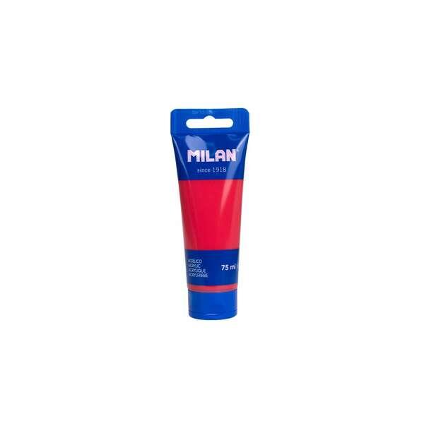 Tubo di vernice acrilica Milan da 75 ml - Pigmenti di alta qualit - Miscelabile - Colore rosso corallo