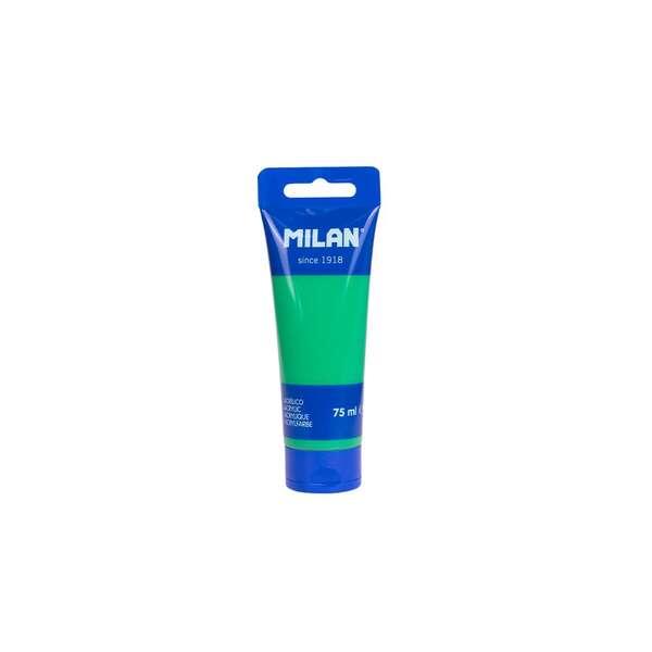 Tubo di vernice acrilica Milan da 75 ml - Pigmenti di alta qualit - Miscelabile - Colore verde
