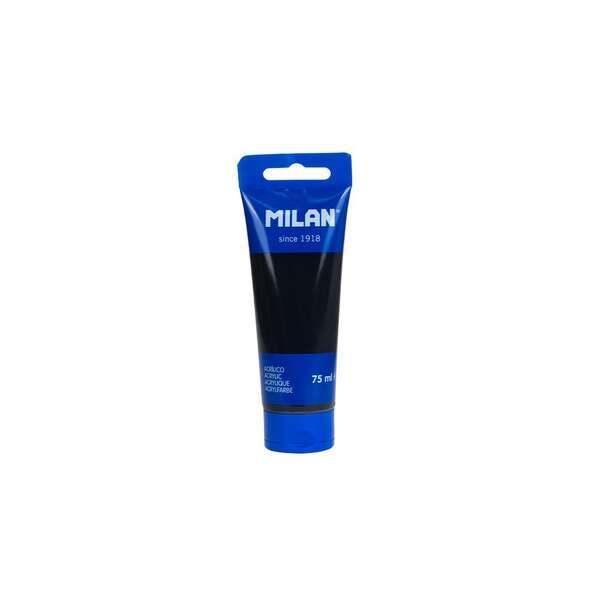 Tubo di vernice acrilica Milan da 75 ml - Pigmenti di alta qualitÃƒÂ  - Miscelabile - Colore nero
