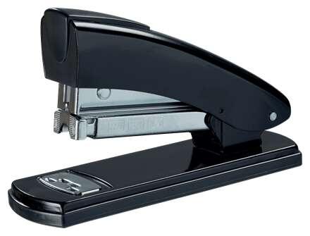 Petrus 2002 Retro Metal Stapler - Fine at 30 foglie - chiuso aperto e inchiodato - colore nero