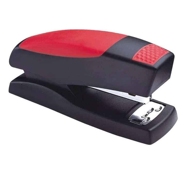 Petrus 435 Stapler da golf - Fino a 30 fogli - chiuso aperto e inchiodato - colore rosso