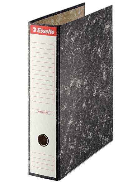 Riempitrice a leva Esselte - Cartoncino - Formato Folio - Lumo da 75 mm - Capacit di 500 nebbie - Colore Nero Marmorizzato