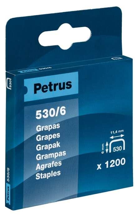 Petrus 1200 Staples Box 530/6 raccolto per clave - pin da 6 mm