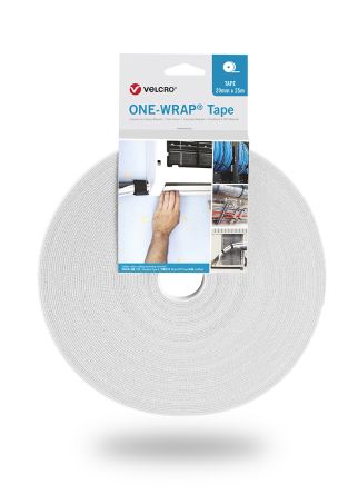 VELCROÃ‚Â® One WrapÃ‚Â® Nastro in velcro largo 25 me 20 mm bianco