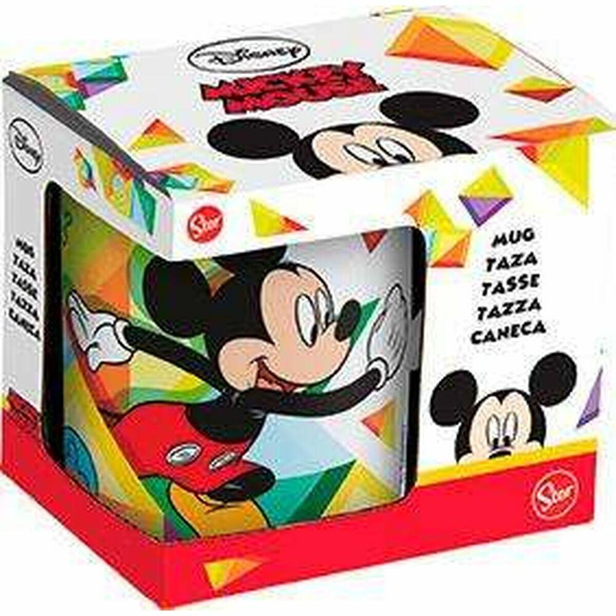 Tazza Mug Mickey Mouse Happy smiles Ceramica Rosso Azzurro (350 ml)