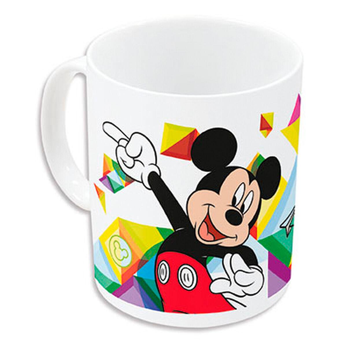 Tazza Mug Mickey Mouse Happy smiles Ceramica Rosso Azzurro (350 ml)