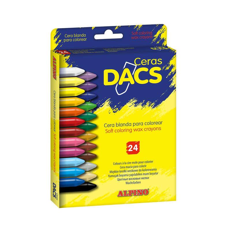 Pacchetto DAC alpino di cere colorate a 24 cere - Texture cremosa - Mixtable - dipinto morbido e rivestimento - Colori assortiti