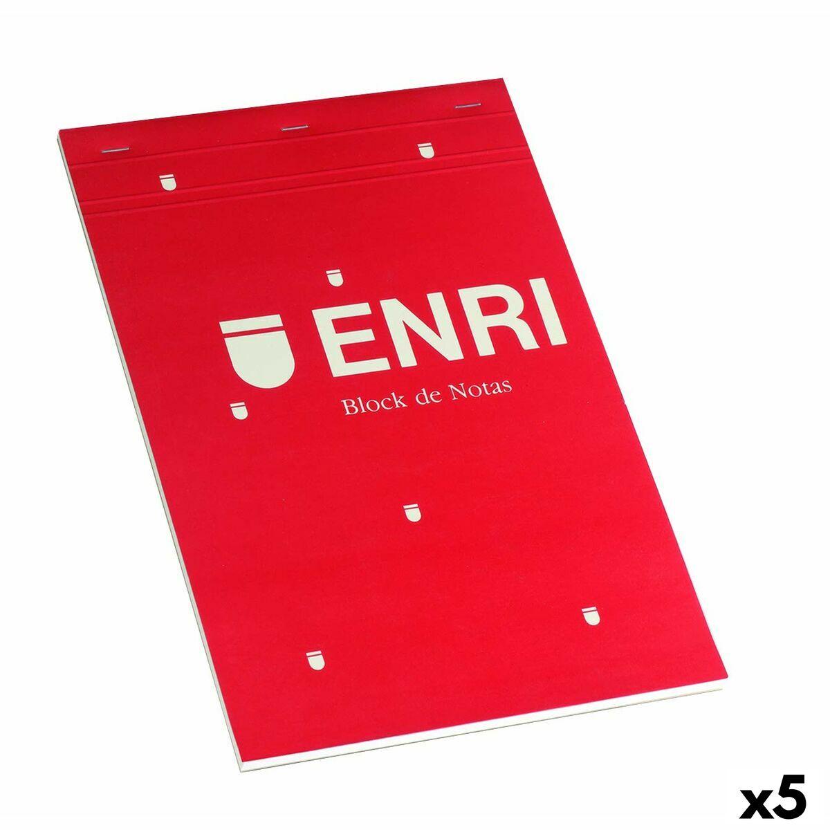 Block Notes ENRI Rosso A4 80 Pagine 4 mm (5 Unità )