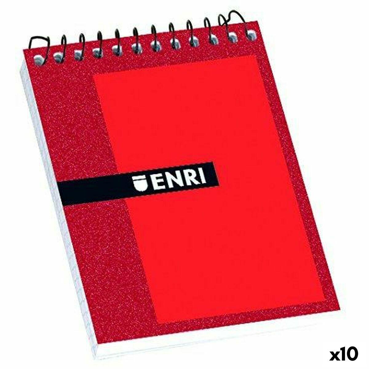 Block Notes ENRI Rosso 80 Pagine 4 mm (10 Unità )