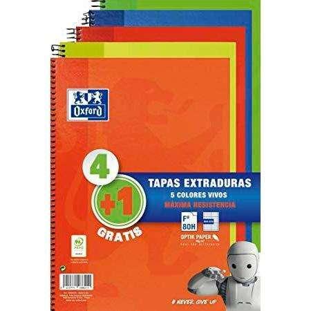 Oxford Classic Write & Erase Pack 41 5 Quaderno a spirale Follio Crich 4x4mm - 80 fogli - Copertine Straggenti con bianca ardes