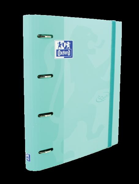 Rilegatrice europea Oxford Touch A4+ - Copertina extra rigida - Dorso 45mm - Anelli 4Dx35mm - Sostituzione 5x5 - Colore pastell
