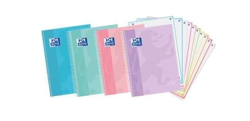 Oxford Europeanbook Quaderno Spirale 10 Touch Formato A4 A Quadretti 5x5mm - 150 Fogli - Copertina Extra Rigida Soft Touch - 10