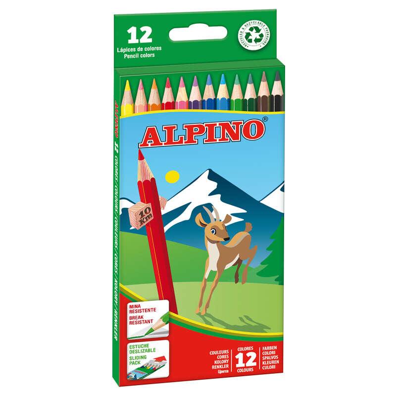 Alpine Pacchetto da 12 penne con colori diagonali - resistente miniera alla miniera 3 mm