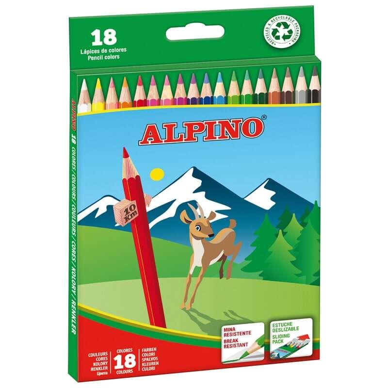 Confezione Alpine da 18 penne dai colori creativi - Mina da 3 mm - Resistenza alla rottura - vetro removibile - Colori dell'ass