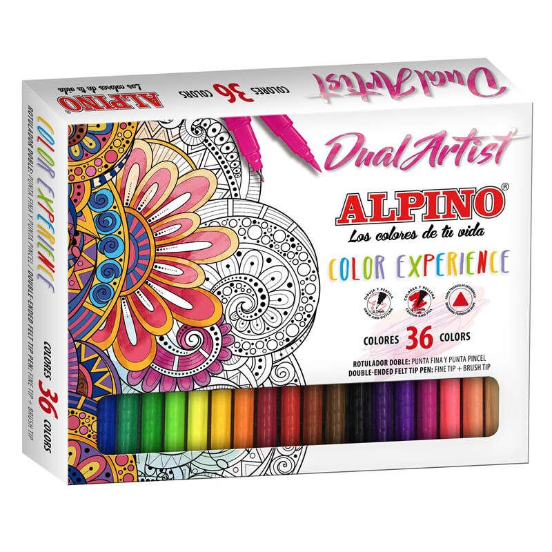 Pacchetto esperienza colore Dual Artist Alpine Dual Artist con 36 pennarelli - doppio punto