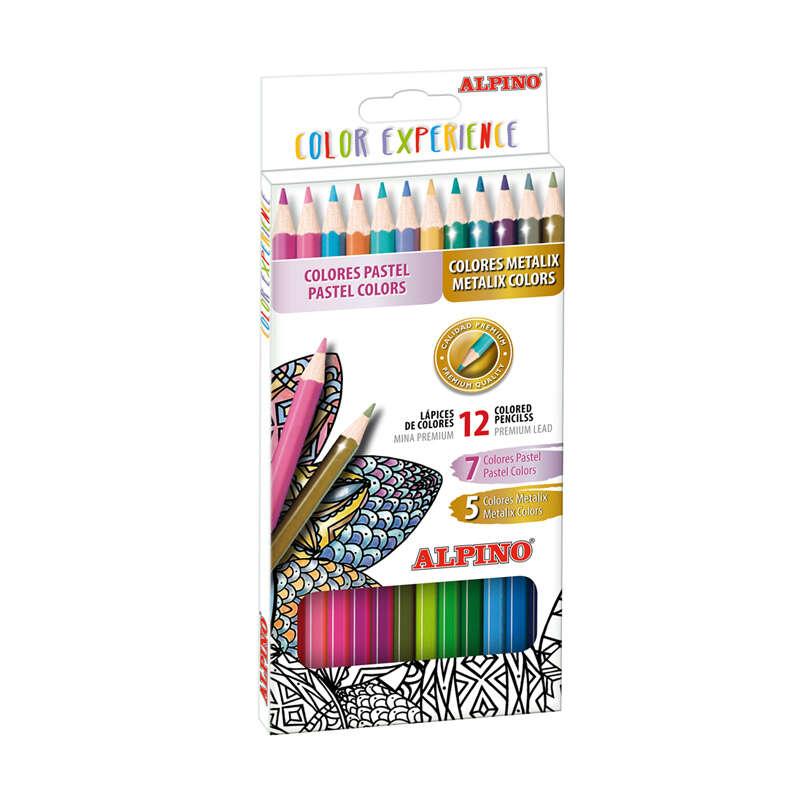Pacchetto di esperienza a colori alpini di 12 colori per pastello e metallo di 12 colori - Mine premium per i colori dipinti e