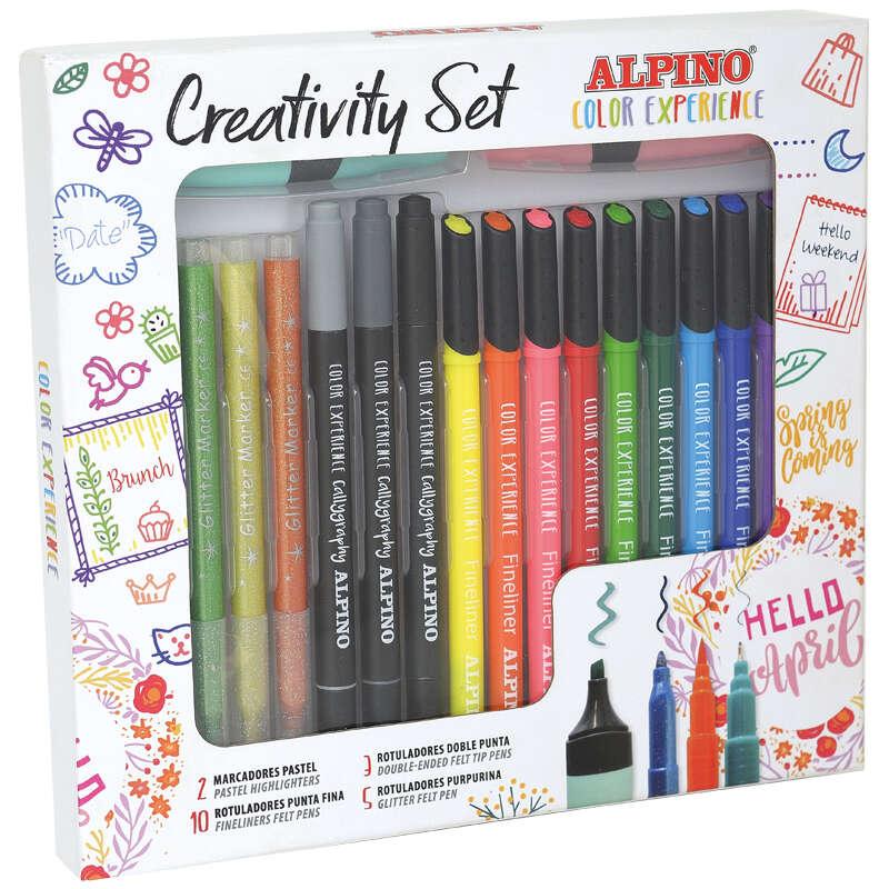 Alpine Color Experience Creative Kit da 10 Fineliner - 5 pennarelli glitter - 3 disponibilit in stock speciali - 2 pennarelli