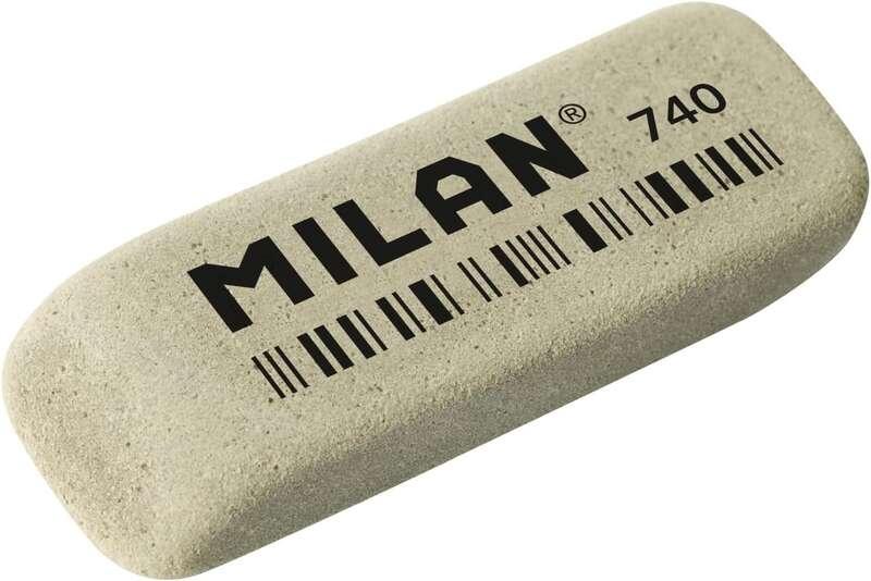 Milano 740G in gomma abrasiva smussata - Flessibile - Briciola - gomma - colore grigio