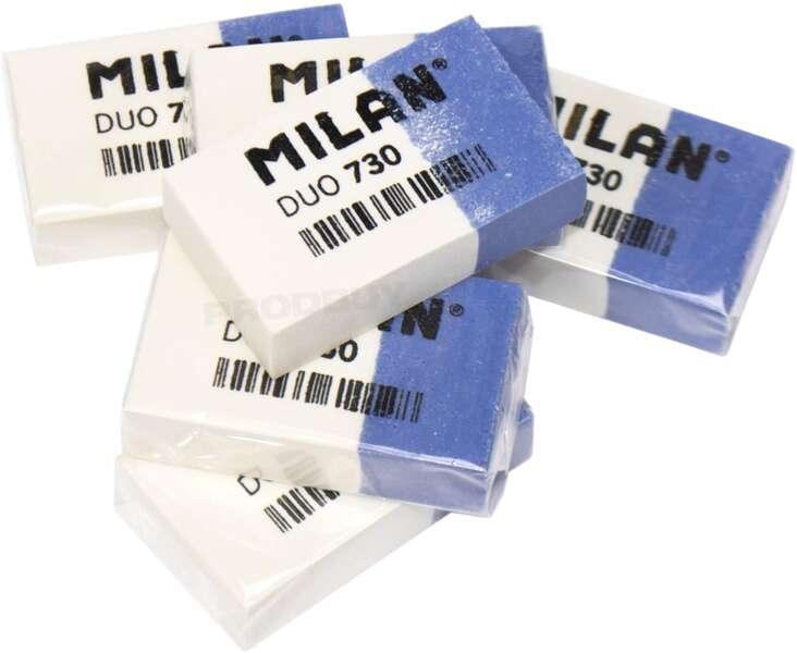 Milano Cream 730 Duo Cancella rettangolare - Plastica - Bianco/Blu avvolto singolarmente