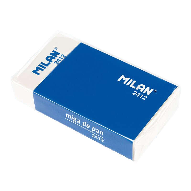 Milano 2412 Elimina in gomma rettangolare - Svuota di pane - Morbida - Gomma sintetica - Striscia di cartone blu - Avvolto indi
