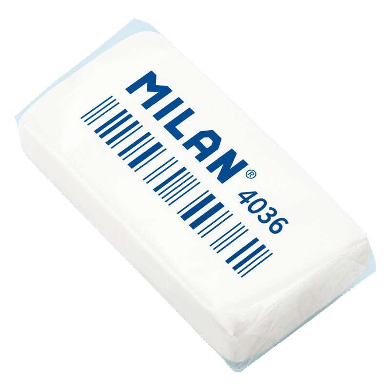 Milano 4036 RETTANGULER CURA GUSSA - Briciola di pane - gomma sintetica - Avvolto singolarmente - colore bianco