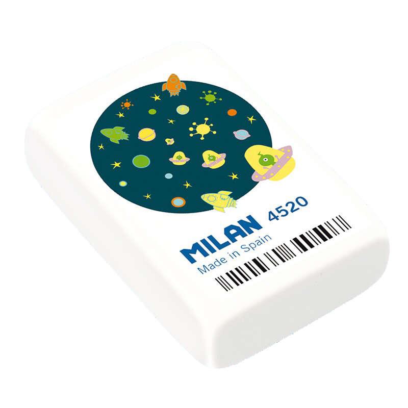 MILANO 4520 Elimina gomma retrangolare - panta di pane - gomma sintetica - colore bianco - avvolto singolarmente - predisposto