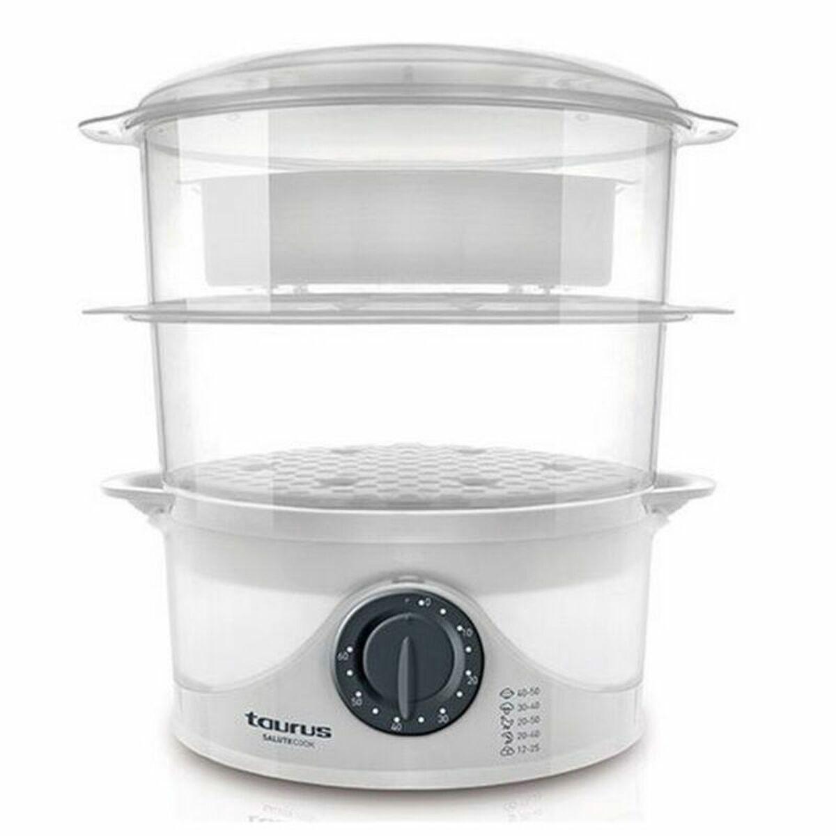 Cuocitore a Vapore Elettrico Taurus SALUTECOOK Bianco 800 W