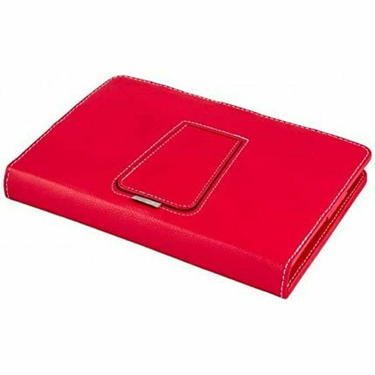 Custodia per Tablet e Tastiera Silver Electronics 111916140199 Rosso Qwerty in Spagnolo 9"-10.1"