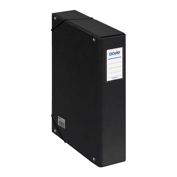 Box Dohe per lombata da 7 cm - cartone foderato con carta stampata e plastificata - chiusura nera - colore nero