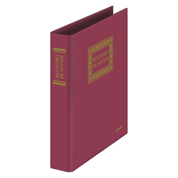 Libro Dohe Bordeaux in PVC - 100 Fogli Numerati - 4 Anelli Misti da 25mm - Resistente e Durevole