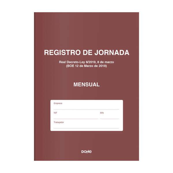 Dohe Day Record Book - 12 fogli mensili - Ideale per 1 dipendente 1 anno - Carta da 120 gr