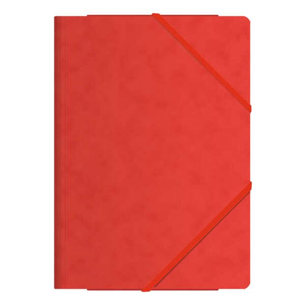 Cartella Dohe in gomma con tre lembi - Formato Folio - Realizzata in cartone premium - Laminata - Chiusura con elastici piatti